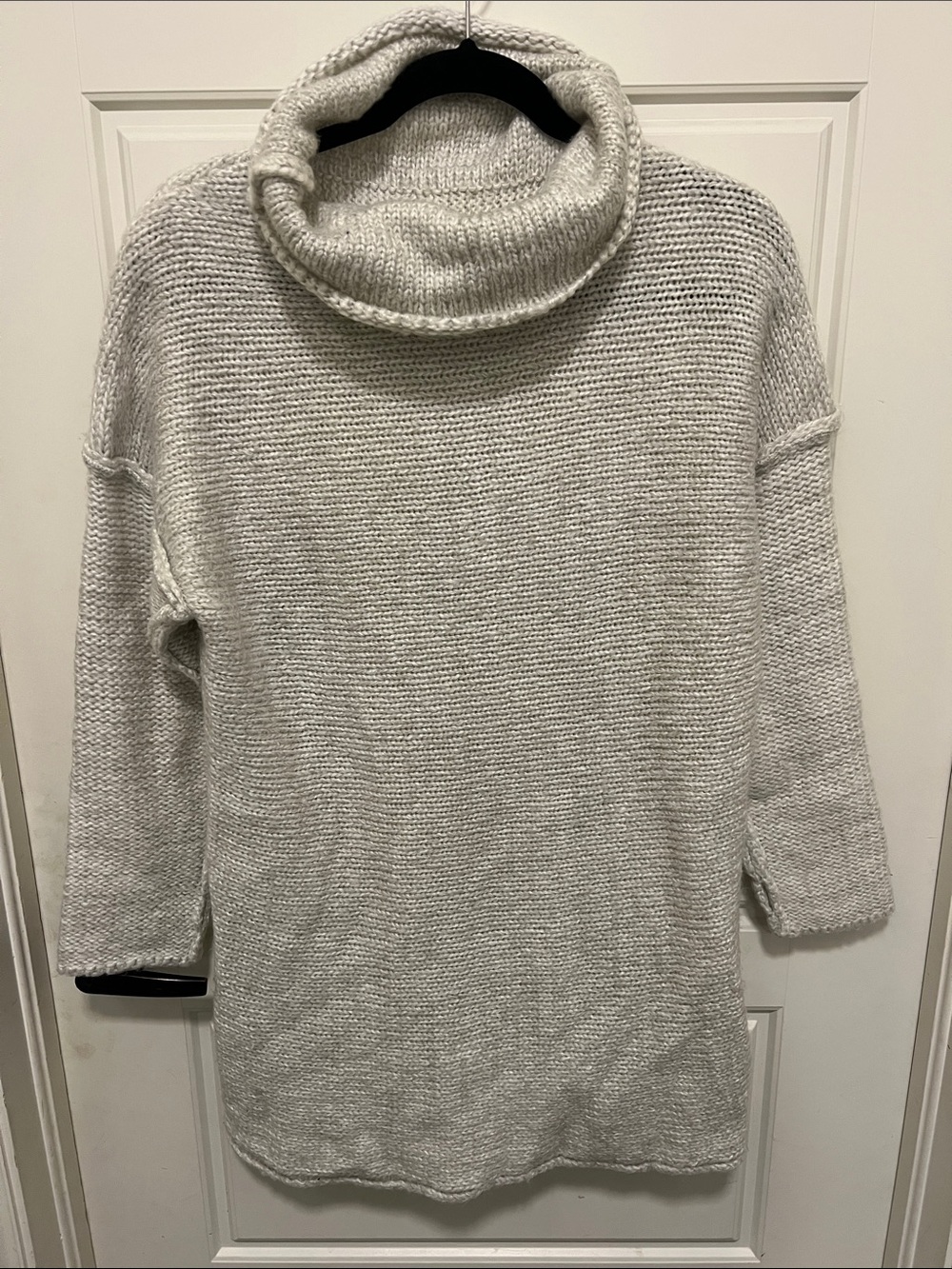 Turtleneck Knit Sweater - Cream